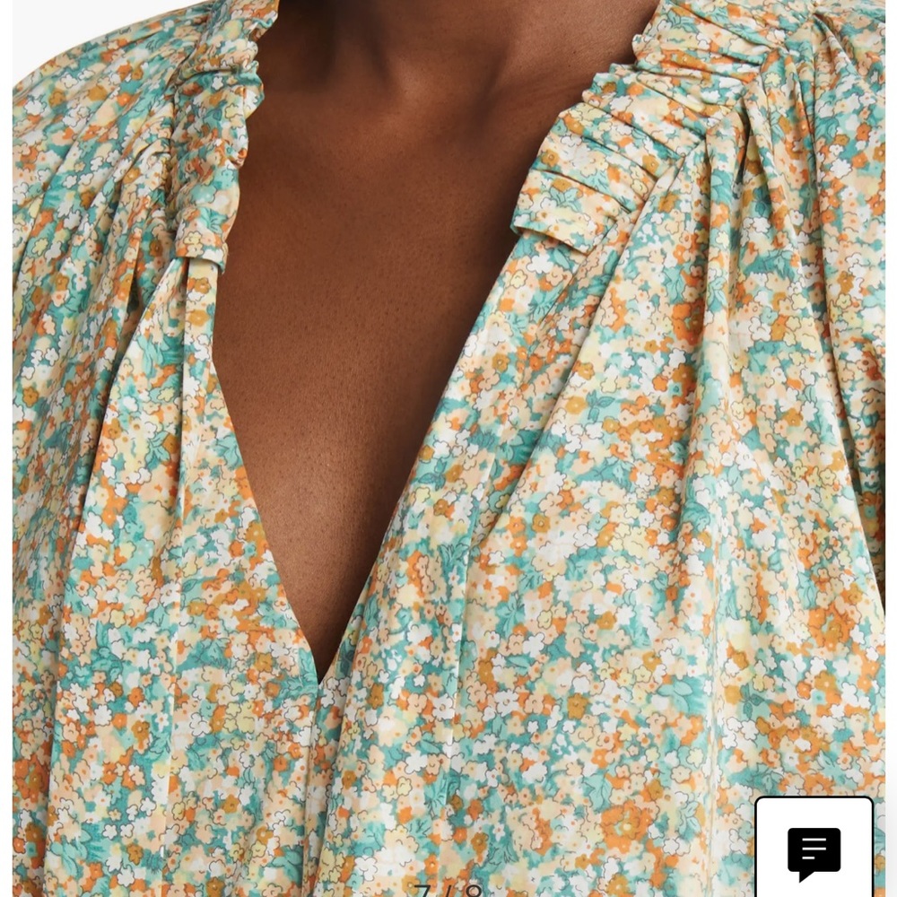 Rails Amal Floral Split Neck Top